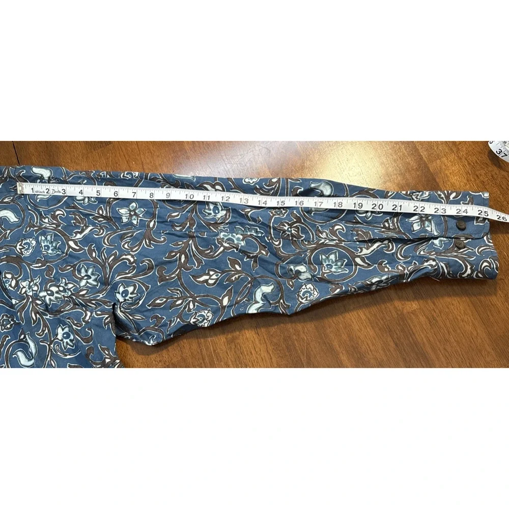 Tommy‎ Bahama Blue Floral Long Sleeve Button Shirt Men's XXL